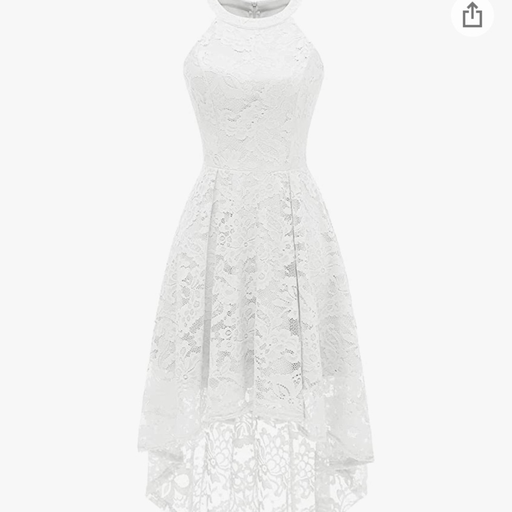 Dressystar Women's Halter Floral Lace Cocktail Party Dress small